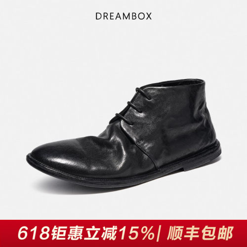 钧博2025新款石水洗马皮短靴