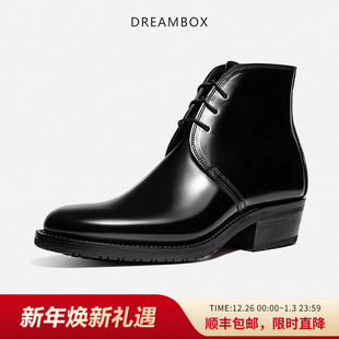 婚鞋 男鞋 手工固特异乔治靴西装 DREAMBOX钧博vibram马臀皮高帮皮鞋
