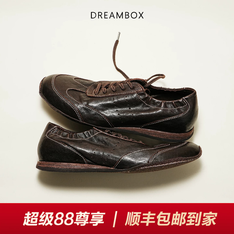 DREAMBOX钧博夏季薄底透气轻便时尚休闲鞋舒适百搭马皮男士德训鞋图片