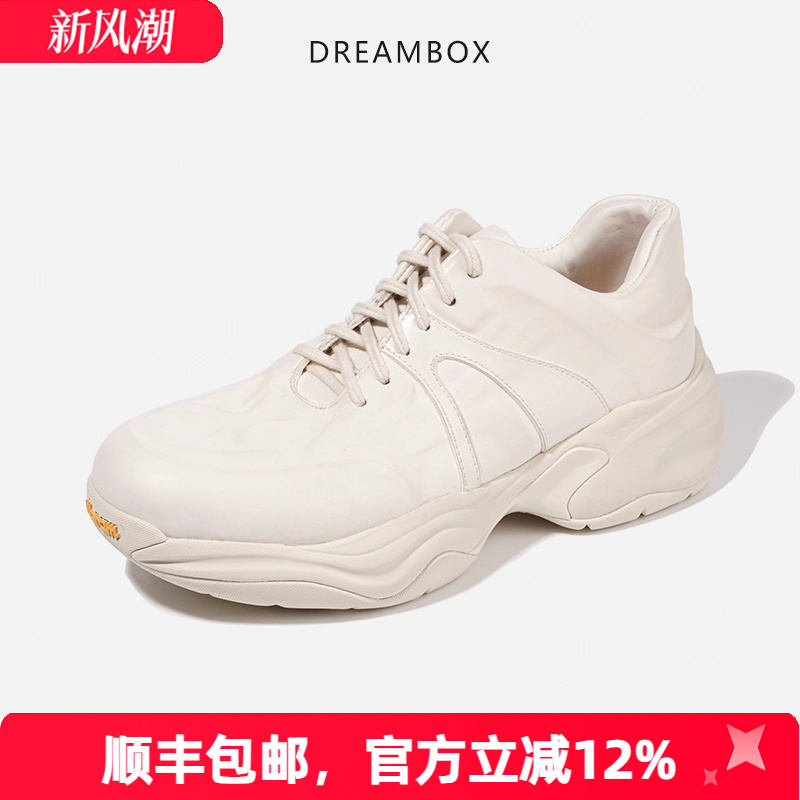 厚底增高马皮男士老爹鞋