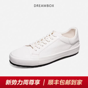 vibram水洗马皮白色休闲板鞋 透气平底小白鞋 新款 DREAMBOX钧博春季