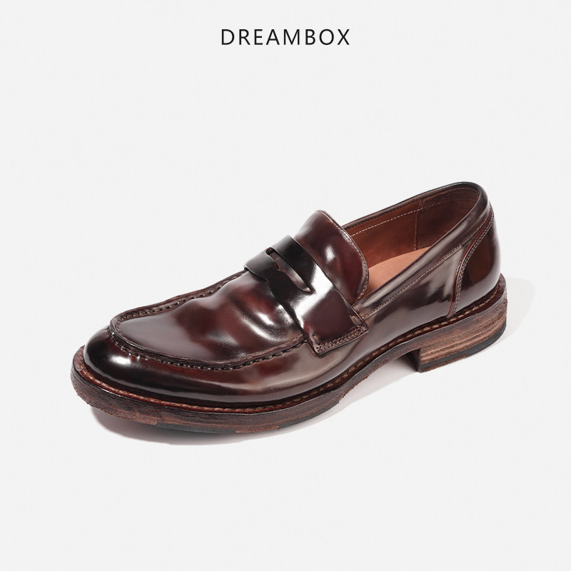 dreambox高端马臀皮男士乐福鞋