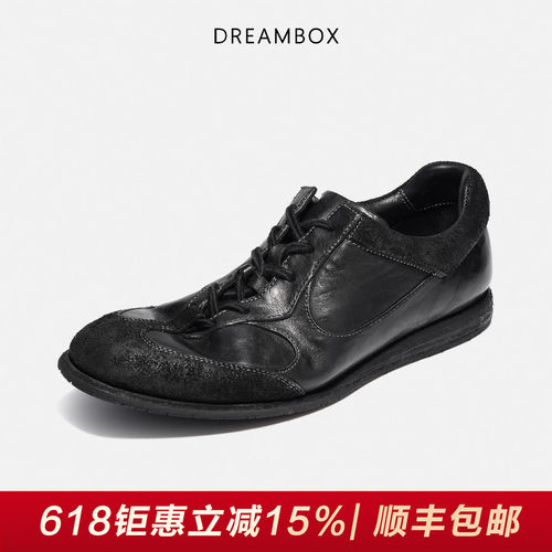 DREAMBOX钧博水洗马皮平底德训鞋
