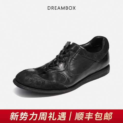 DREAMBOX钧博水洗马皮平底德训鞋