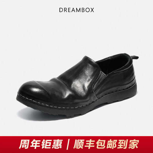 钧博水洗马皮套脚透气乐福鞋