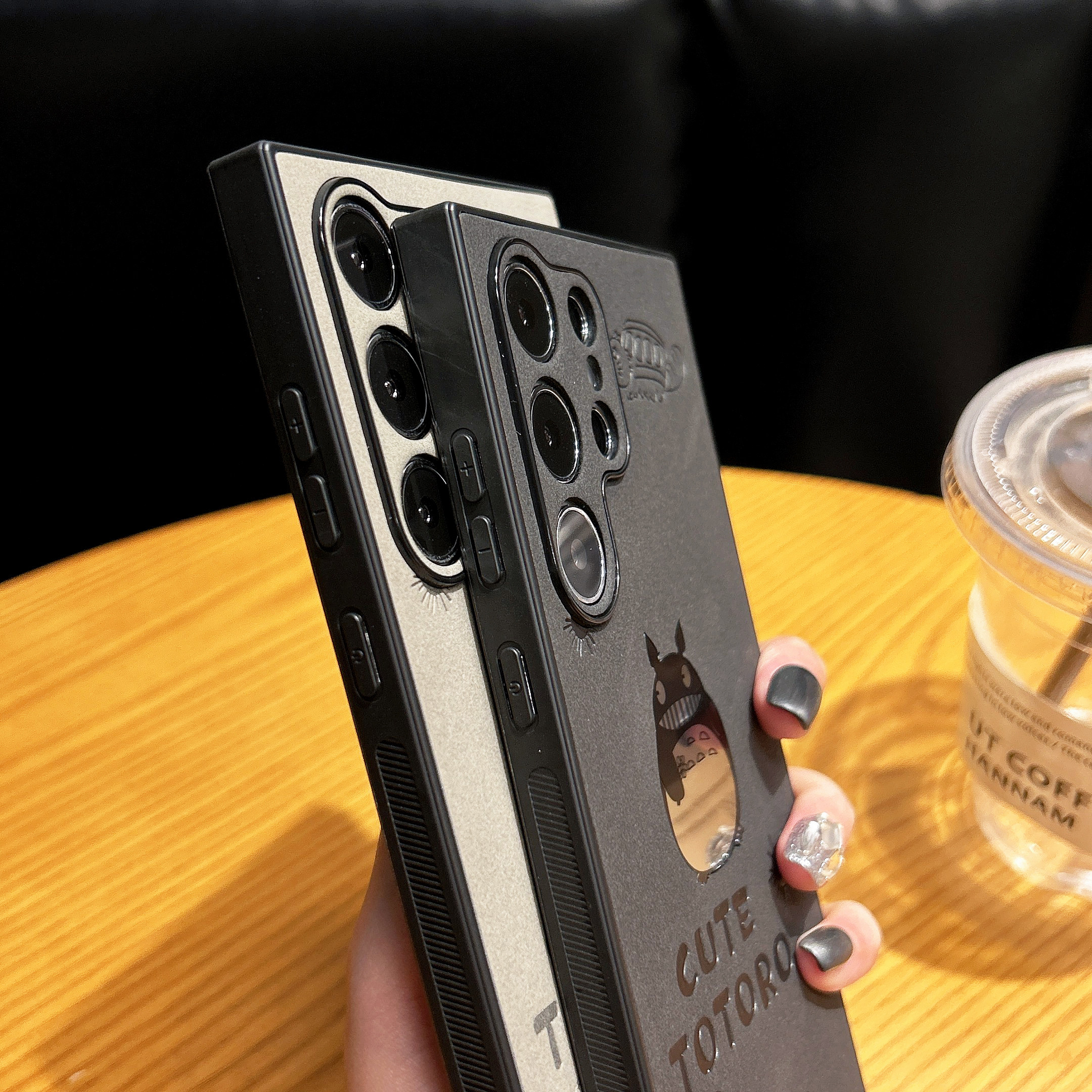 炫彩镭射龙猫适用三星S25ultra手机壳s24ultra新款s22u全包皮质GalaxyS24保护套卡通s25Edge可爱耐脏s23ultra