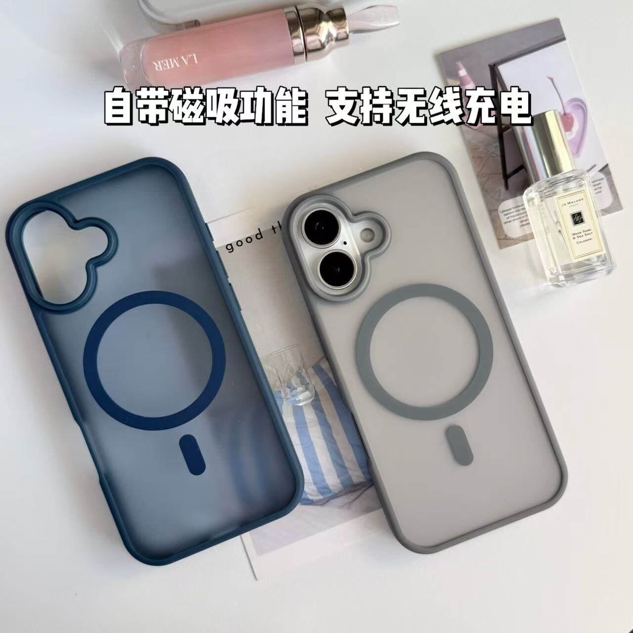 适用于苹果17promax手机壳肤感磨砂iPhone17pro大孔强磁保护套防摔17air防指纹磁吸充电15plus高级感13沙漠金