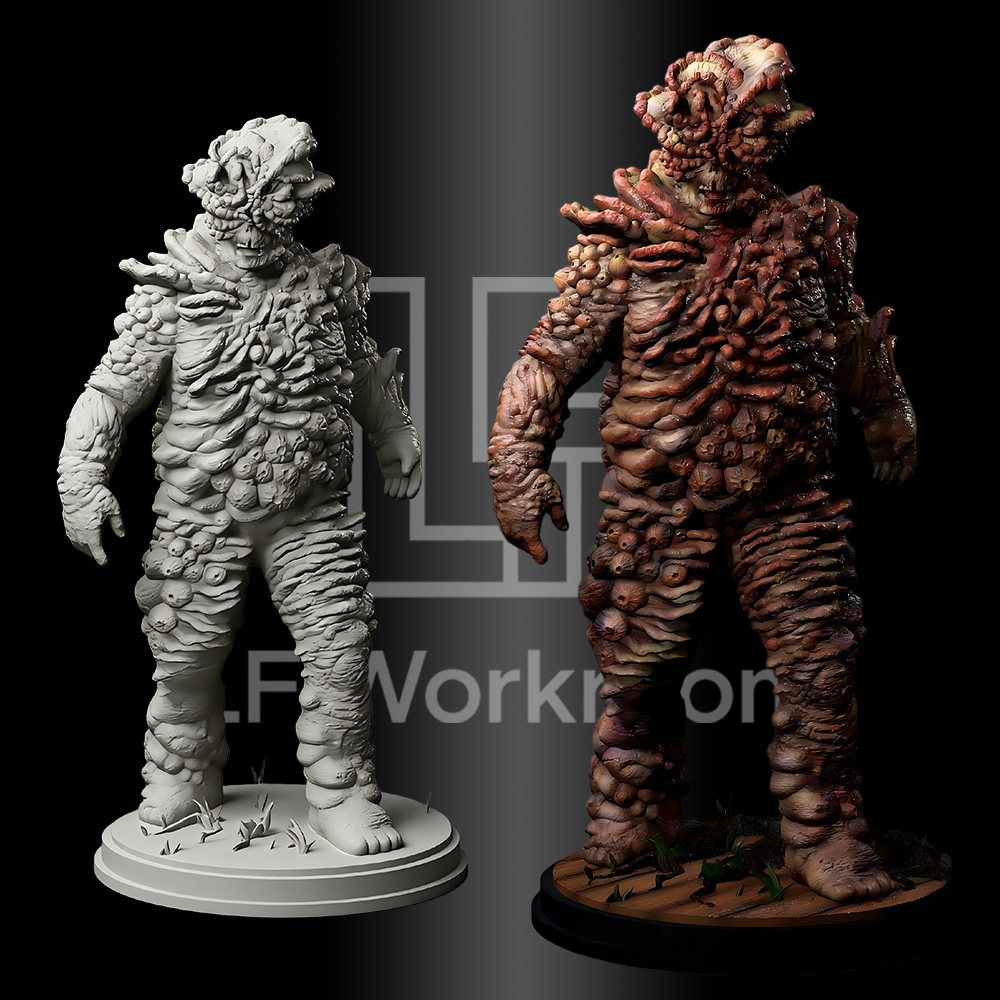 老蜂3D打印|怪兽巨无霸最后生还者高精度16K树脂光固化灰白模预售