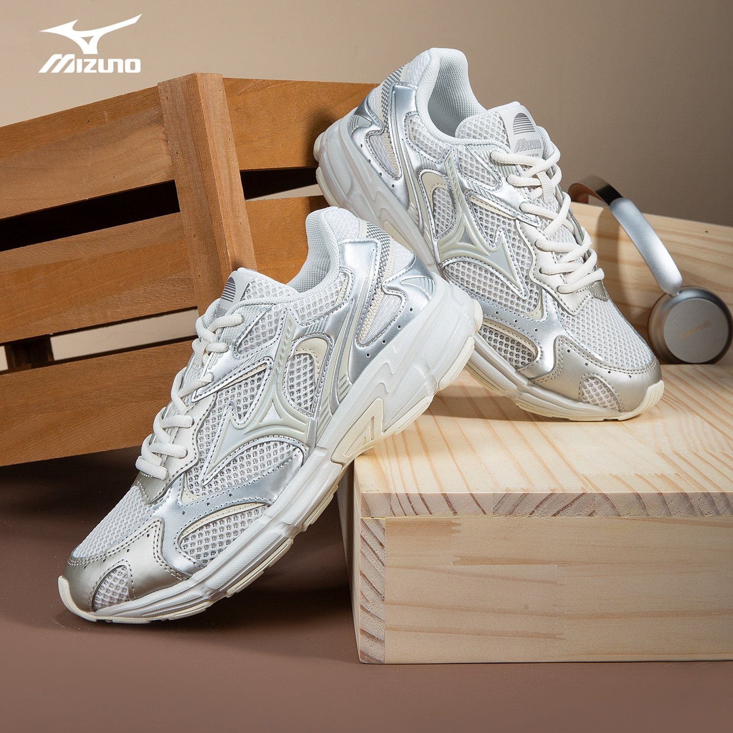 Mizuno美津浓跑步鞋女款2026春季新款复古百搭运动鞋银色休闲鞋子,运动鞋new,跑步鞋,淘宝优惠券,粉丝福利购,淘宝优惠卷