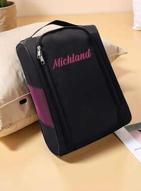 刺绣定制高尔夫鞋收纳包防水运动球鞋网格透气鞋袋出差旅行收纳袋