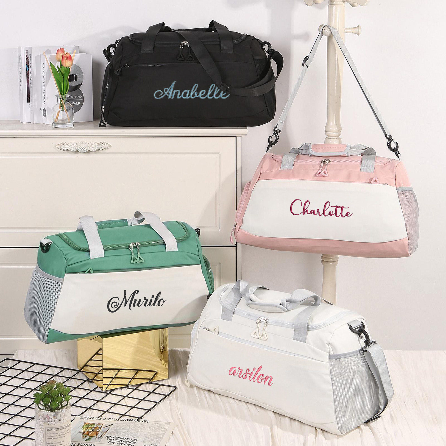 个性化定制瑜伽健身旅行包干湿分离手提行李袋出行大容量行李包,运动包/户外包/配件,旅行包,淘宝优惠券,粉丝福利购,淘宝优惠卷