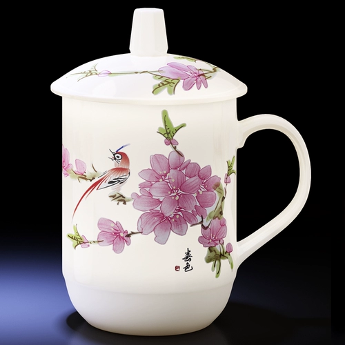 Встреча с чайной чашкой Jingdezhen Ceramics Banding Covers, приносящие гостиничную чашку домашнего пузыря и водяной чашки сингл