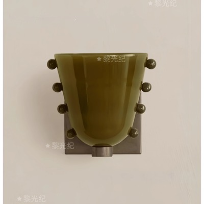 Glass绿色壁灯中古彩色墙灯