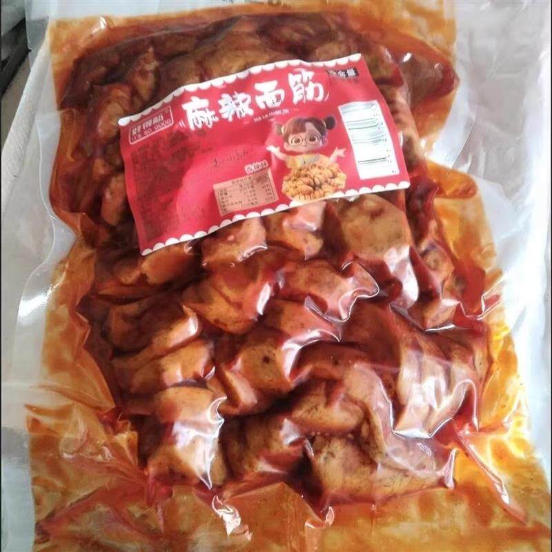 香辣麻辣面筋开袋即食烧烤面筋圈孜然手工辣条大袋烤面筋