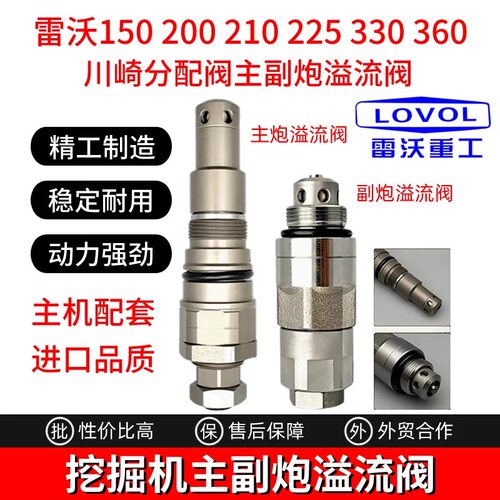 挖掘机配件 雷沃FR150 210 230 260 370 480分配阀主炮主副溢流阀