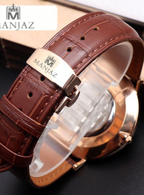 名爵手表带真皮表带适配7705M/6176M/6185M/7213M/9063蝴蝶扣表链