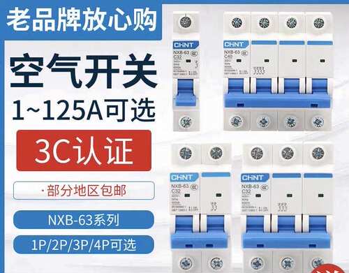 正泰空气开关2P家用空开断路器