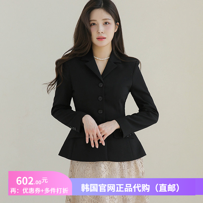 26春季OL通勤气质西装外套女正品韩国代购新款设计感小西服短上衣
