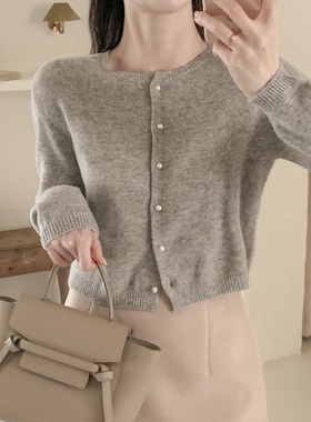 25春秋韩式羊毛衫外套女装fromdayone韩国代购好看小个子针织开衫