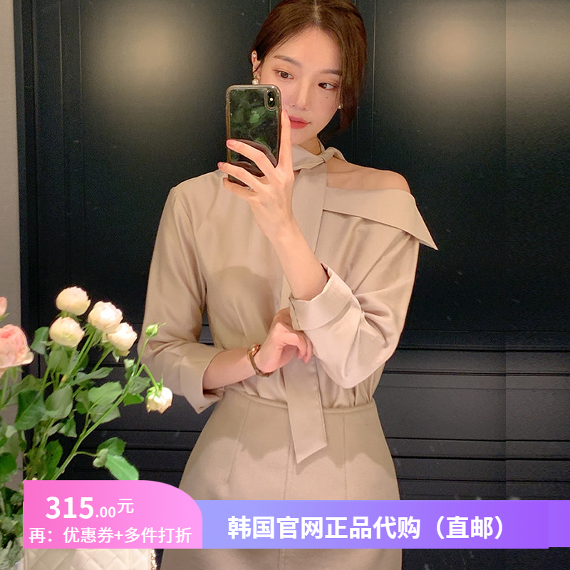 设计感露肩衬衫长袖小众上衣韩国
