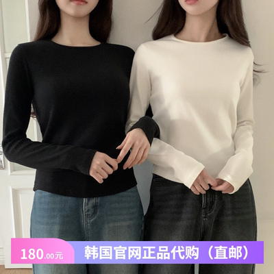 26春秋韩式t恤小个子穿搭attrangs正品韩国代购长袖外穿内搭上衣