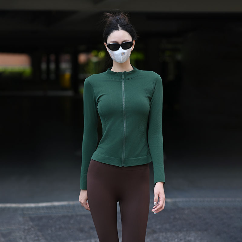 Beemen秋冬紧身拉链修身瑜伽外套