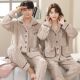 冬季 宽松睡衣家居服 加肥加大码 情侣睡衣女法兰绒加厚保暖套装 男士