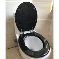 Transparent resin toilet seat cover, thickened and slow-lowering universal toilet seat cover, made of real dried flower shells thumbnail 7