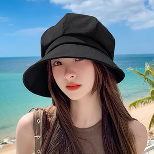 女防紫外线百搭显脸小薄款八角帽