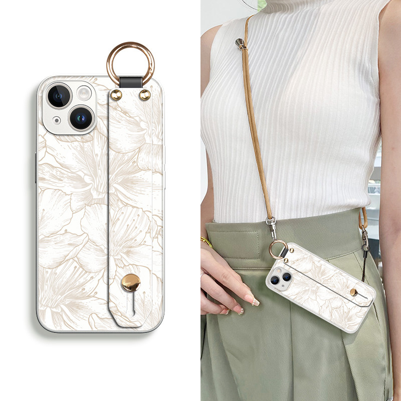 适用于苹果iphone16promax手机壳女15plus斜跨挂绳可背14腕带支架13花季白12雅川青高级感防摔全包保护套新款,3C数码配件,手机保护套/壳,淘宝优惠券,粉丝福利购,淘宝优惠卷