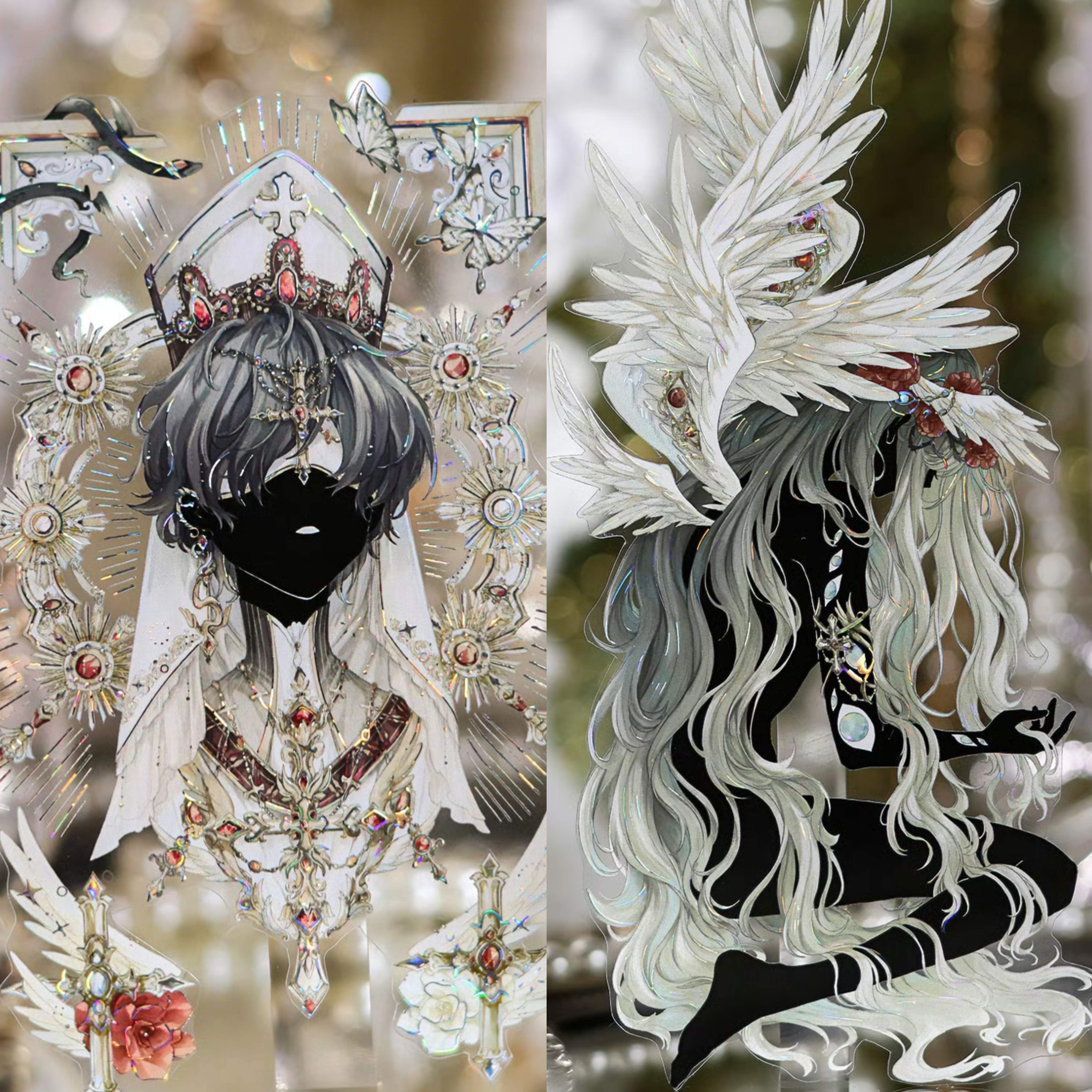 极夜2神曲 冰川研究所暗黑风人物贝壳光PET和纸胶带网红绝美素材