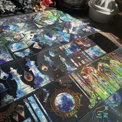 默璃2 台产PET镭射金 NeverLand 镂空琉璃金属风华丽绝美装饰素材