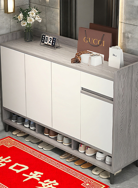 鞋柜家用门口楼道外大容量靠墙入户门2025新款走廊门外收纳柜鞋架