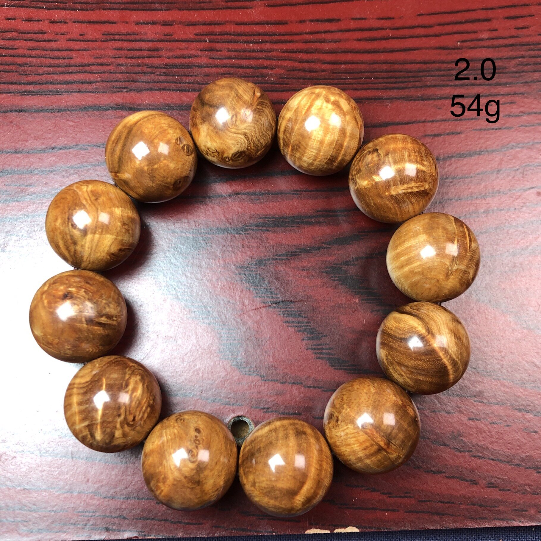 海南坡垒老料2.0手串高油高密金线褶皱留疤水波纹佛珠椰奶香气