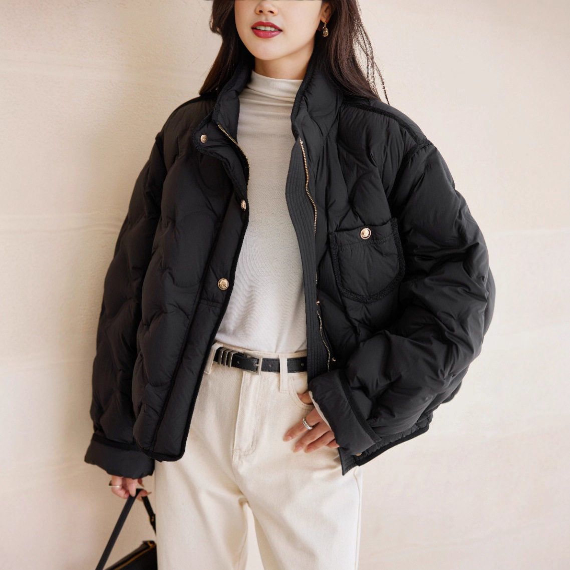高端轻薄羽绒服女短款2025秋冬款韩版休闲显瘦立领小个子保暖