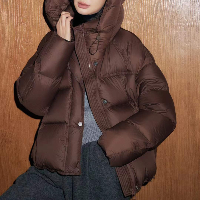 羽绒服女款2025新款冬季短款90鸭绒高级感羽绒外套大码