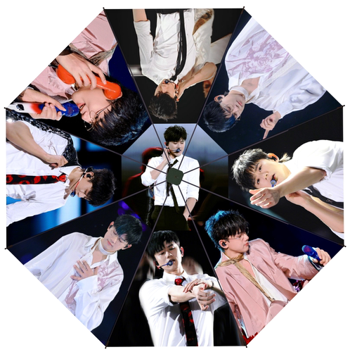 张杰明星周边粉丝应援礼物三折叠全自动晴雨伞防晒遮阳防紫外线