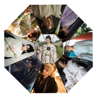 三折叠全自动防晒黑胶晴雨伞遮阳成毅应援明星粉丝周边加厚礼物伞