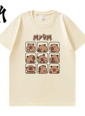 官方正品夏季情侣纯棉短袖潮流短袖男款爆款26新款T恤男女款7