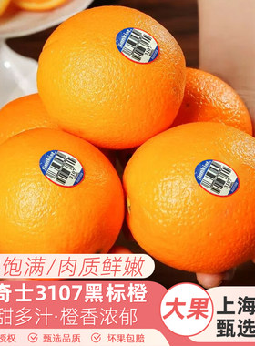 新奇士3107黑标橙脐橙sunkist美橙晚熟橙甜橙子水果顺丰