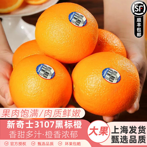 新奇士3107黑标橙脐橙sunkist美橙晚熟橙甜橙子水果顺丰