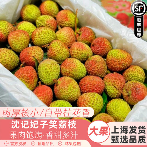 沈记果业海南妃子笑荔枝新鲜当季现摘现发2.5斤整箱礼盒顺丰包邮