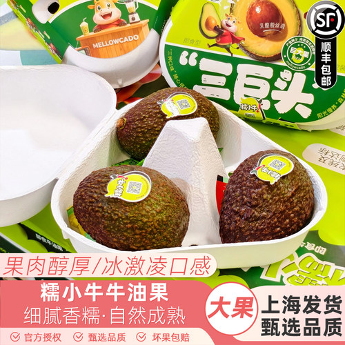 糯小牛三巨头即食牛油果鳄梨新鲜水果当季时令鳄梨6个大果顺丰
