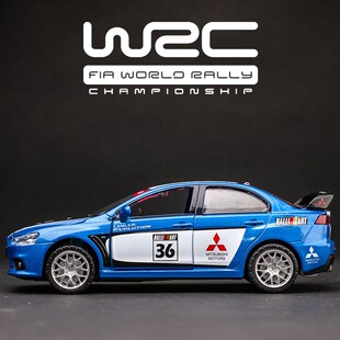 韩国三菱EVO拉力赛车合金车模儿童玩具车礼物摆件1 32彷真WRC汽车