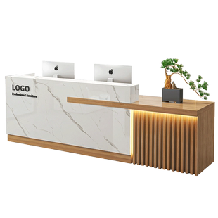 中式吧台收银台简约现代前台接待台公司柜台店铺服装店商用办公桌