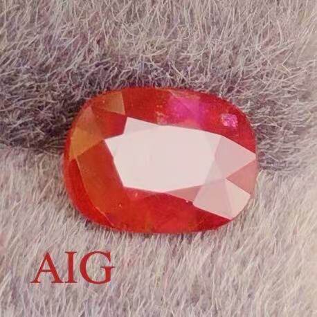 AIG天然无烧鸽血红红宝石2.06ct