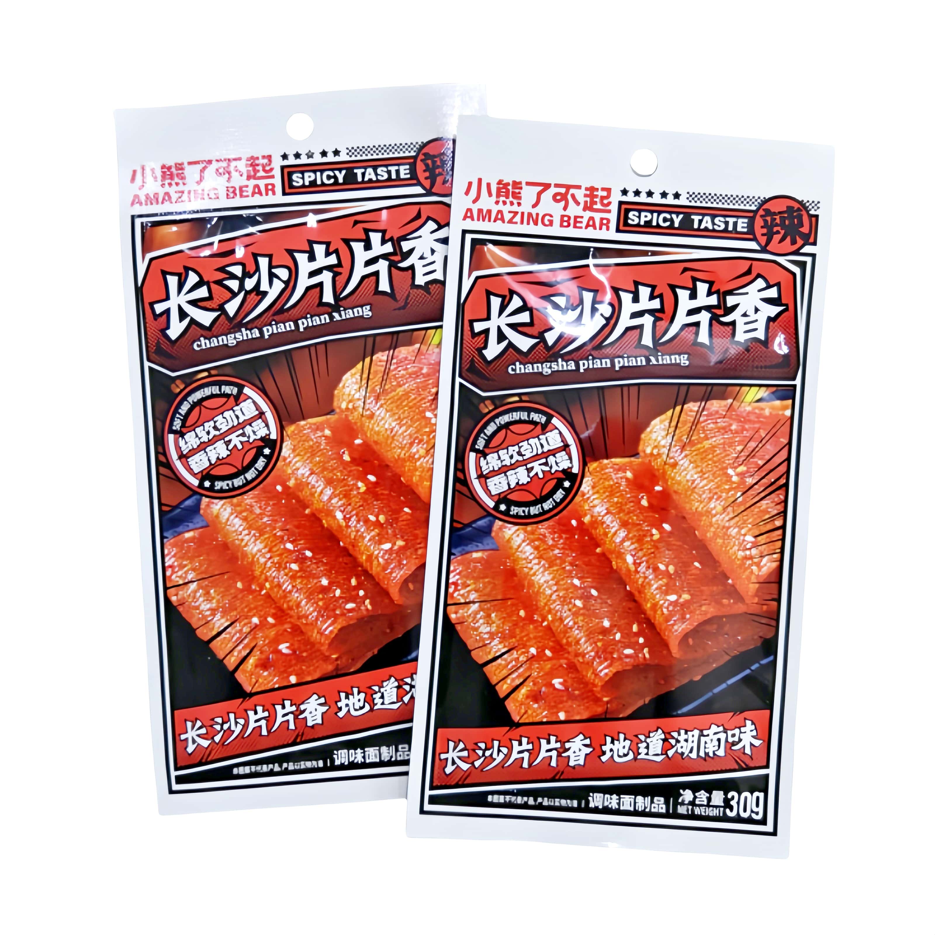 小熊了不起长沙片片香辣味辣片湖南风味麻辣甜辣解馋调味面制品