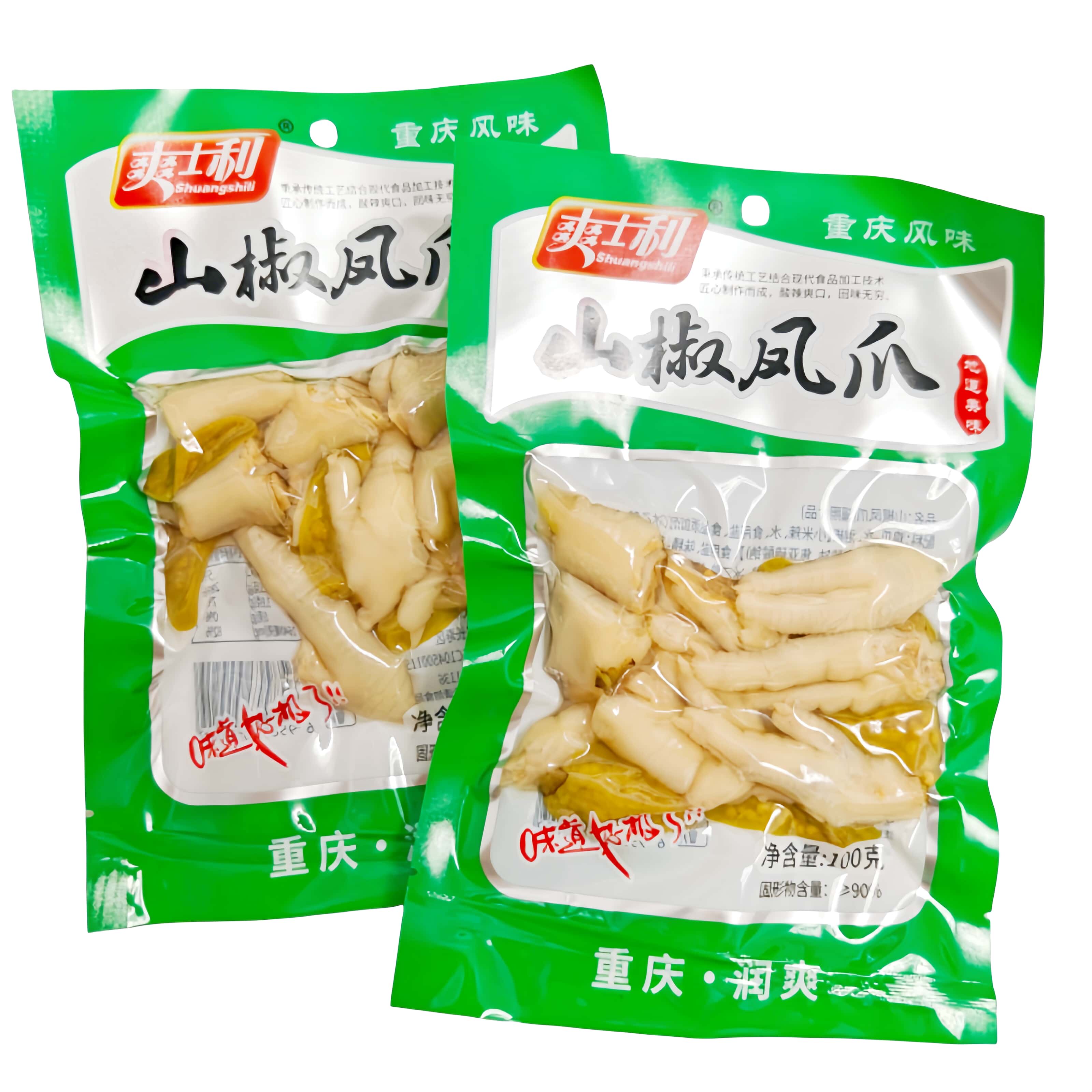 爽士利山椒凤爪泡椒凤爪大包装图片