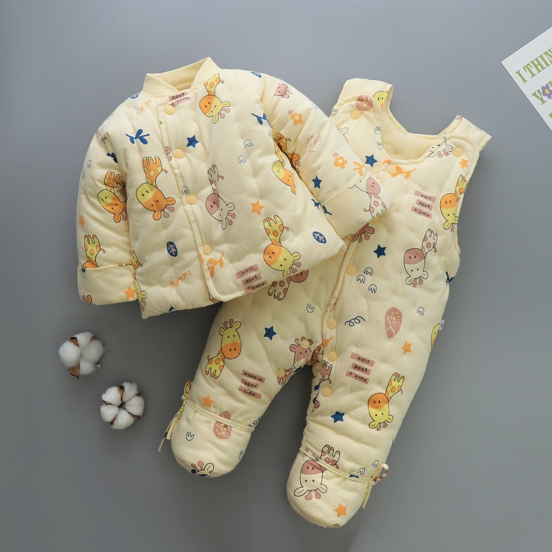 婴幼儿两件套针织加厚棉服