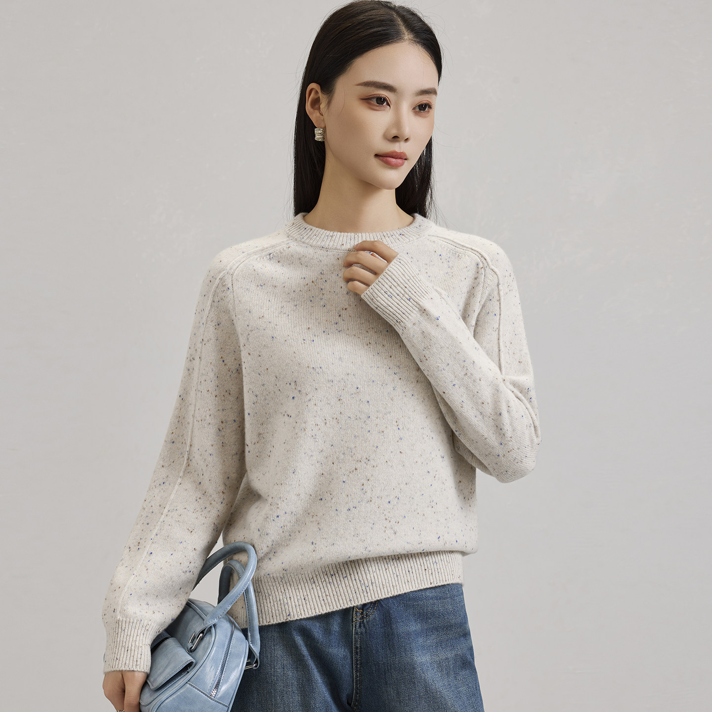 【专柜正品】100%纯山羊绒衫女装
